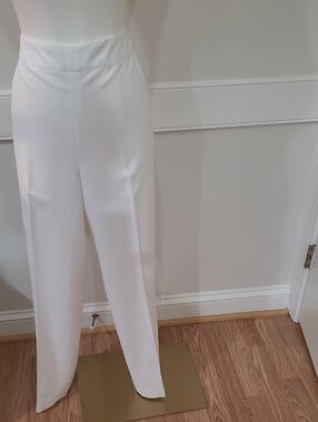 Talbots High-Waisted Straight-Leg White Pants - Size 10